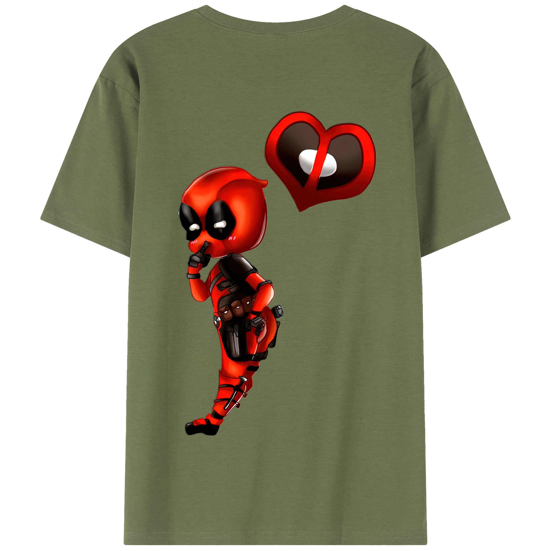 （画像用） Deadpool デッドプール 綿100％半袖Tシャツ（背面プリント）